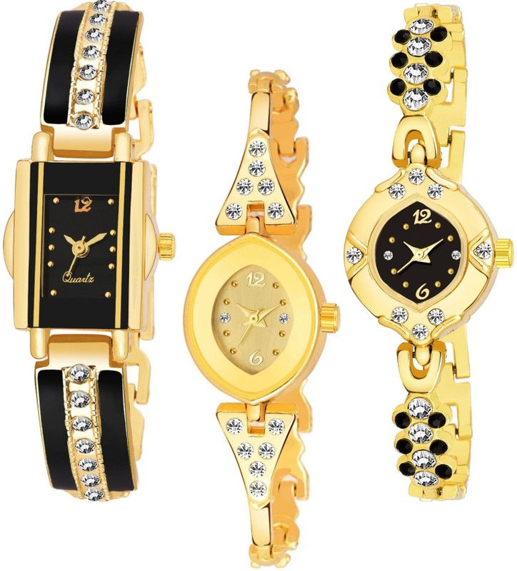 Analog Watch - For Women SC15213|Pack of 3 Combo Casual Style Diamond Finished