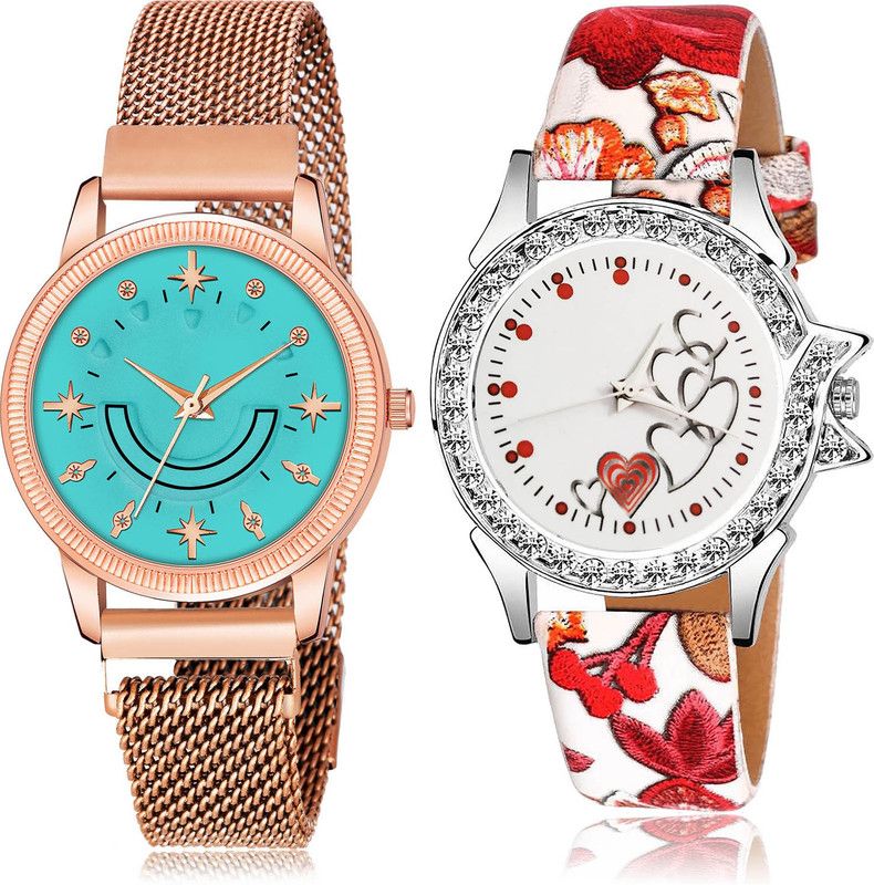 Analog Watch - For Women Contemporary Designer 2 Watch Combo For Women And Girls - GW69-G495