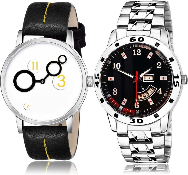 Analog Watch - For Men Brand New Fashionable Unique And Day And Date Chain Watch Combo Watch For Boys And Men - BM14-B190