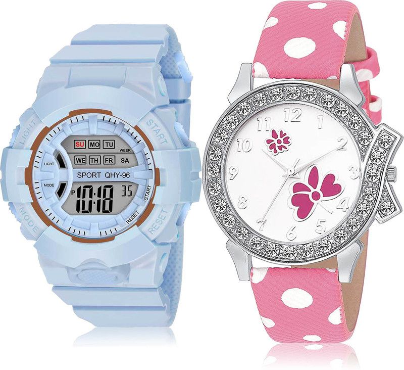 Analog-Digital Watch - For Women Classical Casual 2 Watch Combo For Women And Girls - DG34-G486