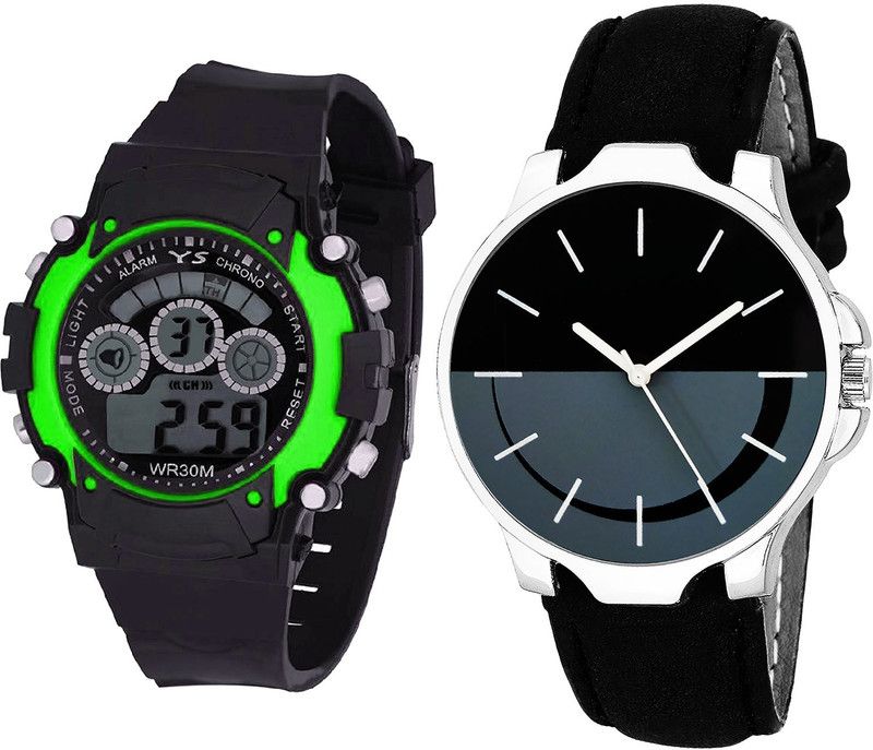 combo watch Analog Watch - For Men & Women Contemporary Quartz Kids Analogue Black Color Boys And Men Watch - B3-B111 (Combo Of 2 )