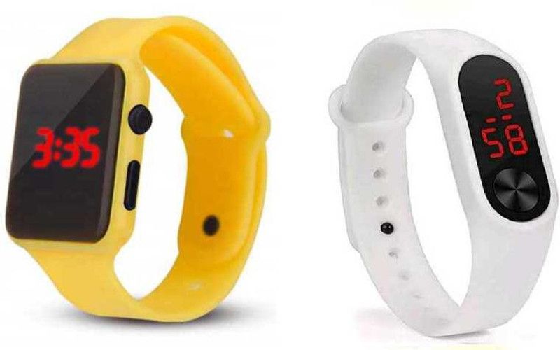 Digital Watch - For Boys & Girls Latest square dial digital Combo of Two watch for boys, digital watch for girls