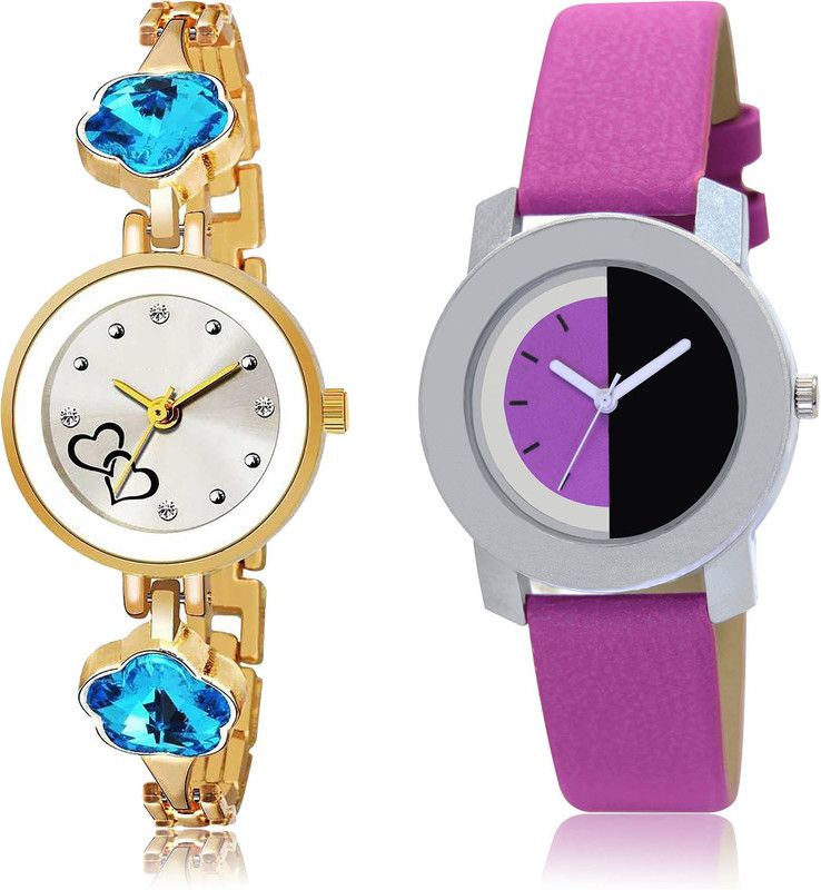 Analog Watch - For Women Treading 3D Design 2 Watch Combo For Women And Girls - G600-G275