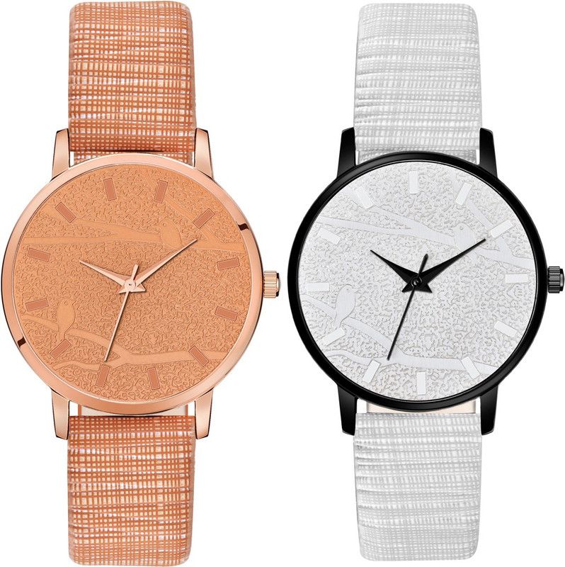 Leather Belt 2021 Best Combo Analog Watch - For Women MT327329 Latest Beautiful Artist Designer Watch for Women And Girls (Pack of 2)