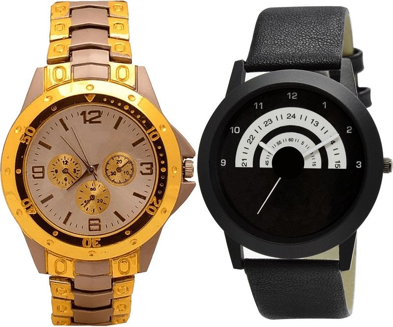 combo watch Analog Watch - For Girls Brand New Technology Analogue Silver And Black Color Boys And Men Watch - B74-B48 (Combo Of 2 )