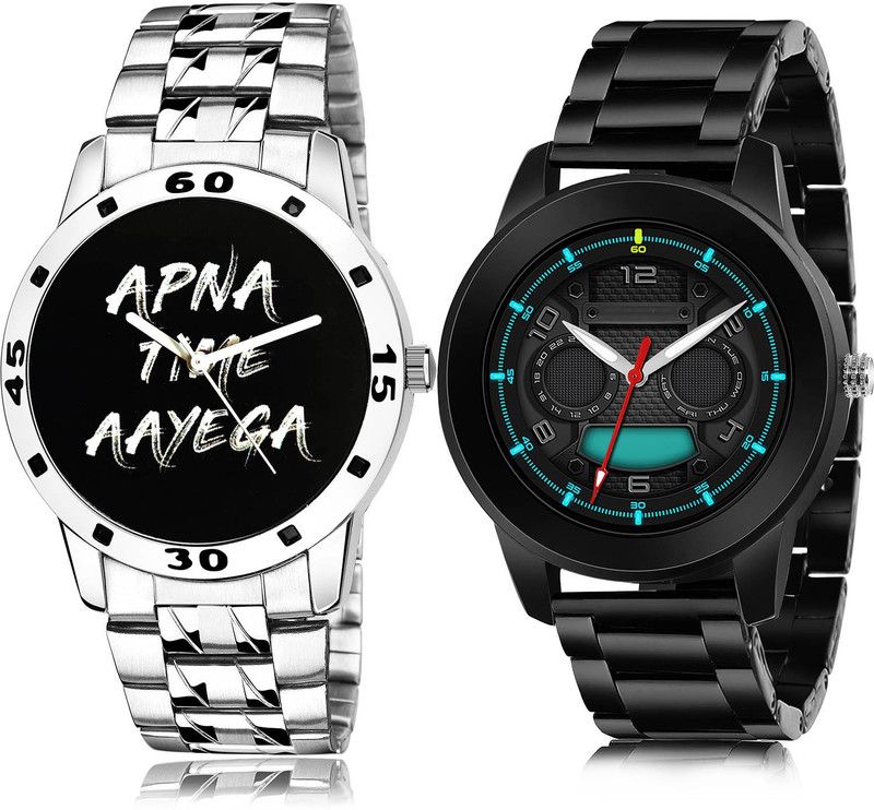 Analog Watch - For Men Modish Model 2 Watch Combo For Boys And Men - B414-(58-S-20)