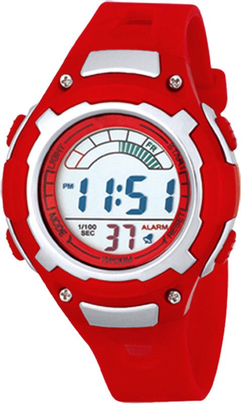 Starlight Seven Color Multi-Function Alarm ChronoGraph Digital Watch - For Boys & Girls EF29019-6RED