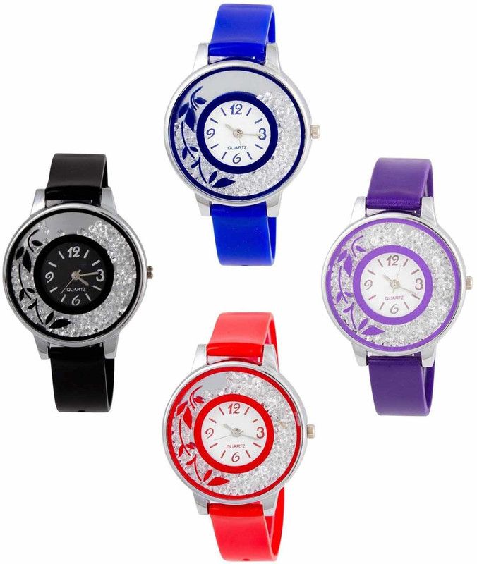 Analog Watch - For Girls Designer Moveble Diamond Combo Watch For Girls & Women ZB-W37