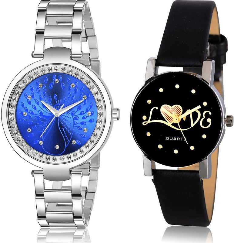 Analog Watch - For Women New Fashionable Chain And Love Valentine Combo Watch For Girls And Women - GM210-G390