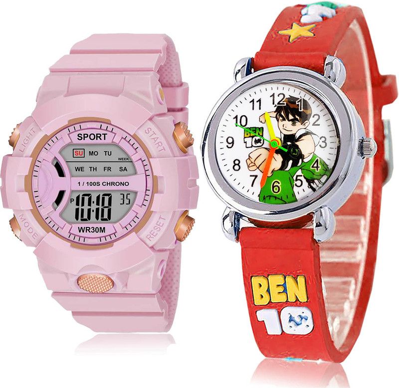 Analog-Digital Watch - For Women Latest Fancy 2 Watch Combo For Women And Girls - DG36-GC116