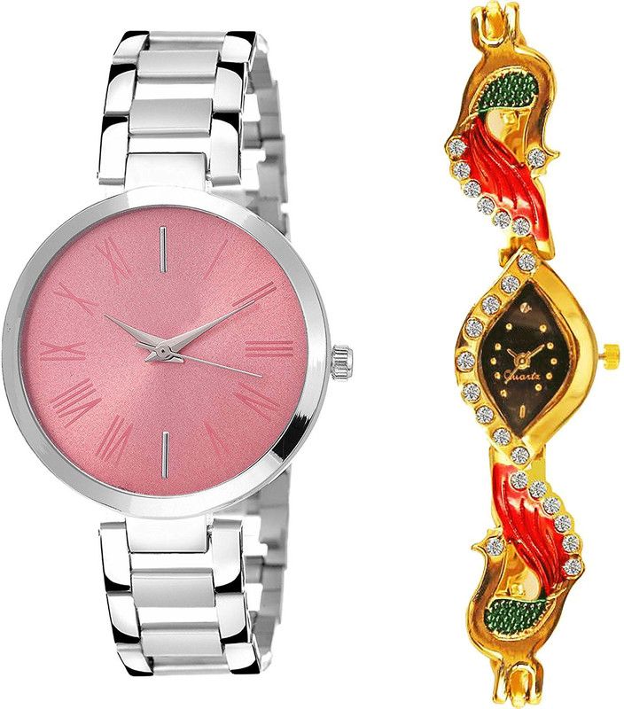 combo watch Analog Watch - For Girls Latest Style Peacock Analogue Silver And Gold Color Girls And Women Watch - G301-G117 (Combo of 2 )