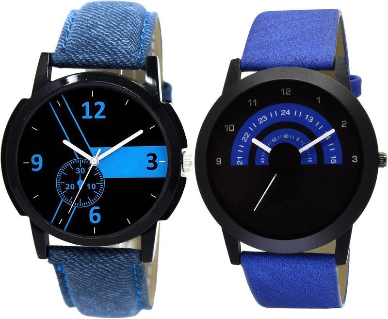combo watch Analog Watch - For Girls Modish Analogue Analogue Blue Color Boys And Men Watch - B7-B47 (Combo Of 2 )