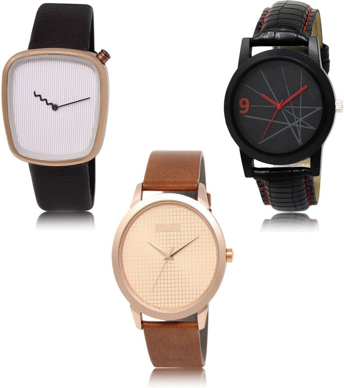 New latest Designer Combo of 3 Analog Watch - For Men LR41-LR08-LR34