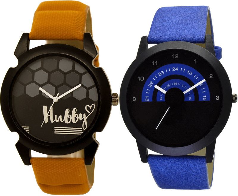 combo watch Analog Watch - For Girls Modish Gift Hubby Analogue Brown And Blue Color Boys And Men Watch - BL46.32-B47 (Combo Of 2 )