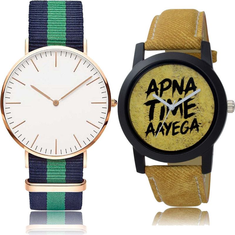 combo watch Analog Watch - For Men & Women New Gift Chronograph And Apna Time Aayega Combo Watch For Boys And Men - BC4-B383