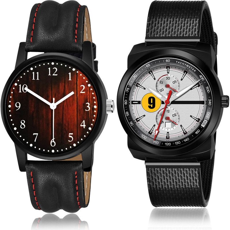 Analog Watch - For Men Treading Quartz 2 Watch Combo For Boys And Men - B654-(55-S-10)