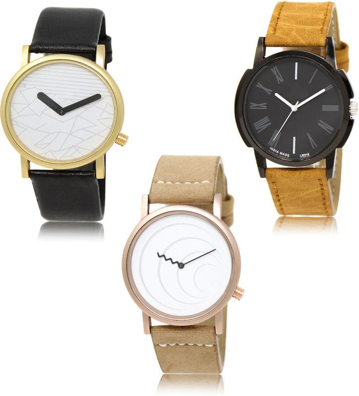 New latest Designer Combo of 3 Analog Watch - For Men LR37-LR19-LR38