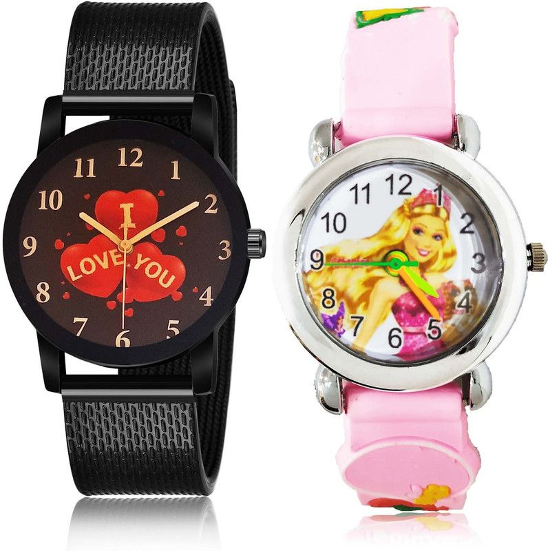 combo watch Analog Watch - For Men Best Technology I Love You And Elina Doll Kids 2 Watch Combo For Boys And men - BRM22-BK11