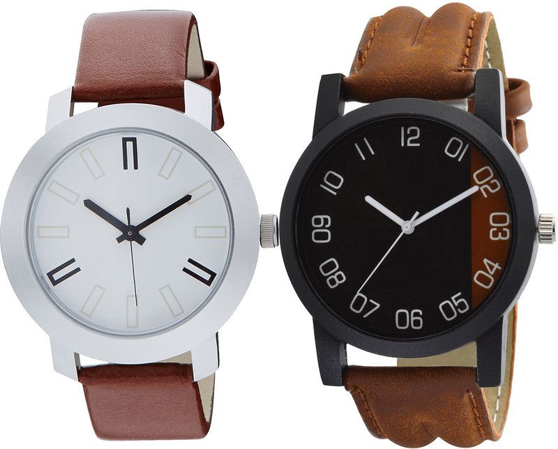 combo watch Analog Watch - For Girls Modish Gift Analogue Brown Color Boys And Men Watch - B44-B36 (Combo Of 2 )