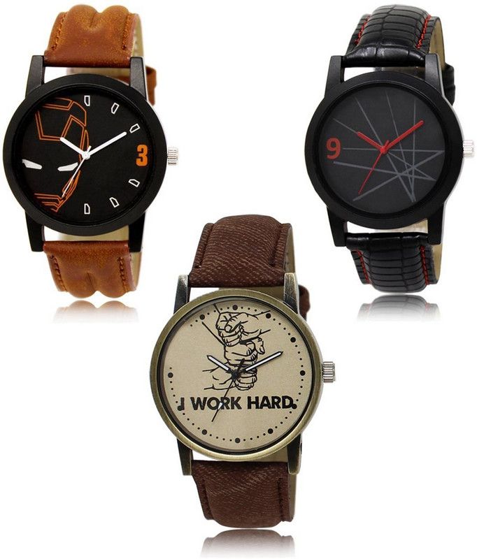 New latest Designer Combo of 3 Analog Watch - For Men -04-08-29