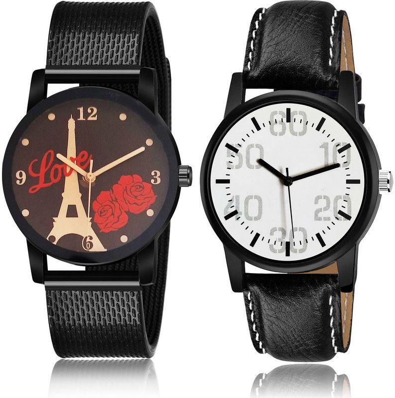 combo watch Analog Watch - For Women Treading Party Wedding I Love You 2 Watch Combo For Boys And men - BRM11-B667