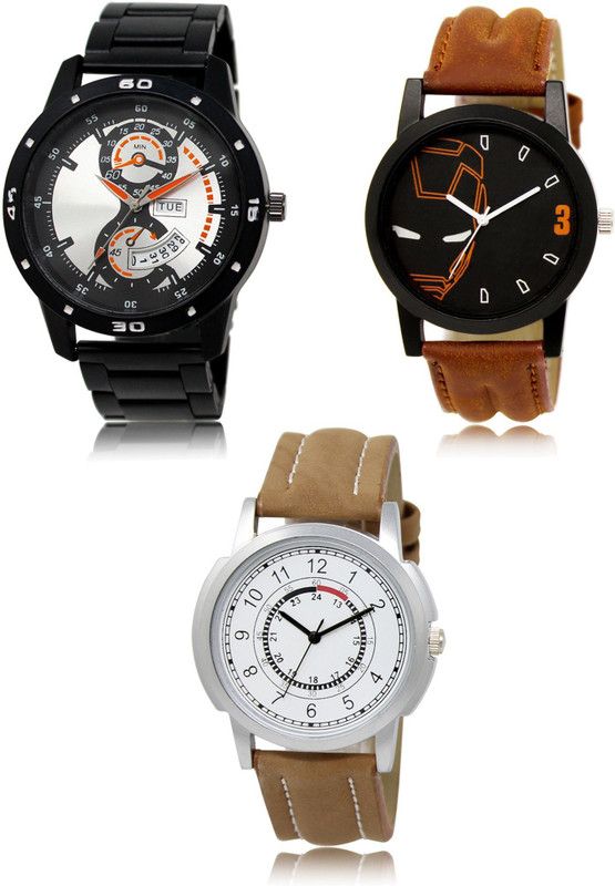 New latest Designer Combo of 3 Analog Watch - For Men LR107-LR04-LR17