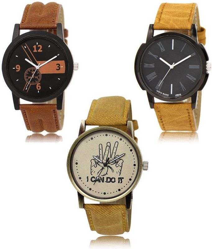 New latest Designer Combo of 3 Analog Watch - For Men LR-01-19-30