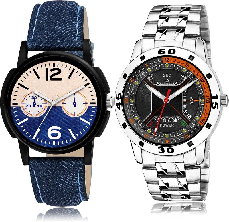 Analog Watch - For Men New Party Wedding 2 Watch Combo For Boys And Men - B10-(56-S-19)