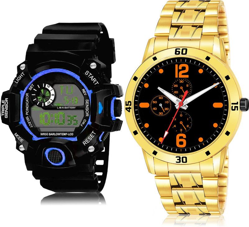Analog-Digital Watch - For Men Classical Rich 2 Watch Combo For Boys And Men - BC25-(70-S-21)