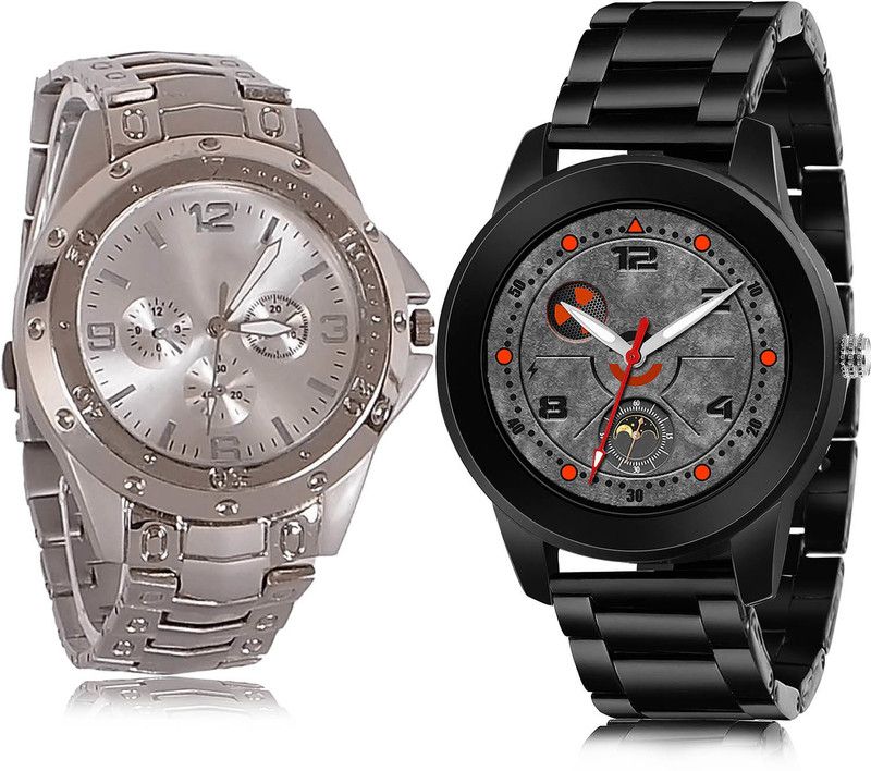 Analog Watch - For Men Contemporary Analogue 2 Watch Combo For Boys And Men - B72-(13-S-20)