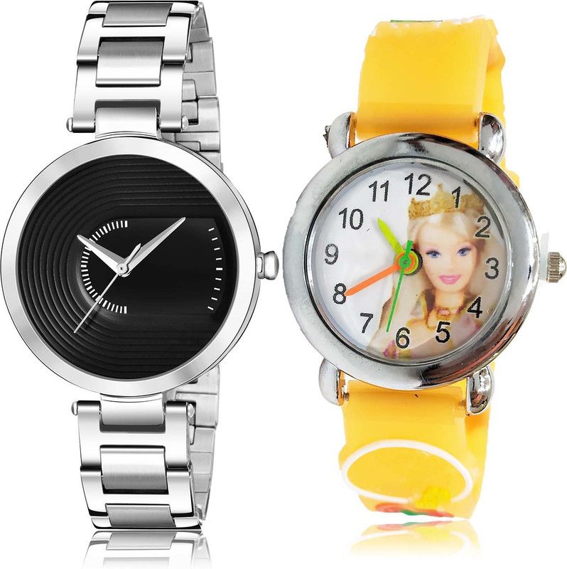 combo watch Analog Watch - For Women Contemporary Quartz Chain And Doll Kids 2 Watch Combo For Girls And Women - GM216-GC48