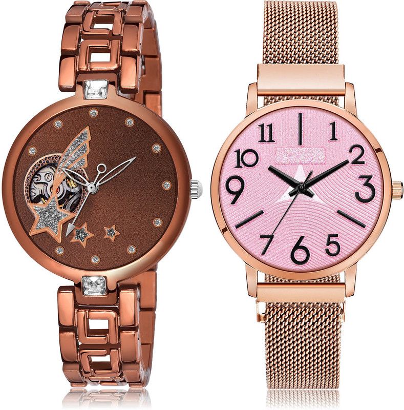 Analog Watch - For Women New 3D Design 2 Watch Combo For Women And Girls - G663-GM244