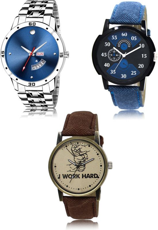 New latest Designer Combo of 3 Analog Watch - For Men 105-02-29