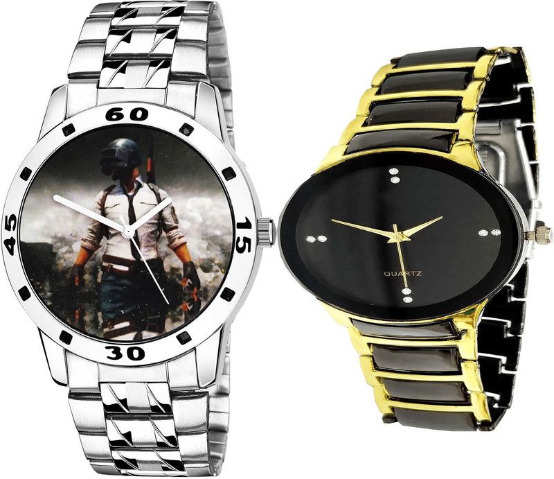 combo watch Analog Watch - For Boys Latest Collection Pubg Military Army Chain Watch And Chain Watch - B505-B69 (Combo Of 2 )