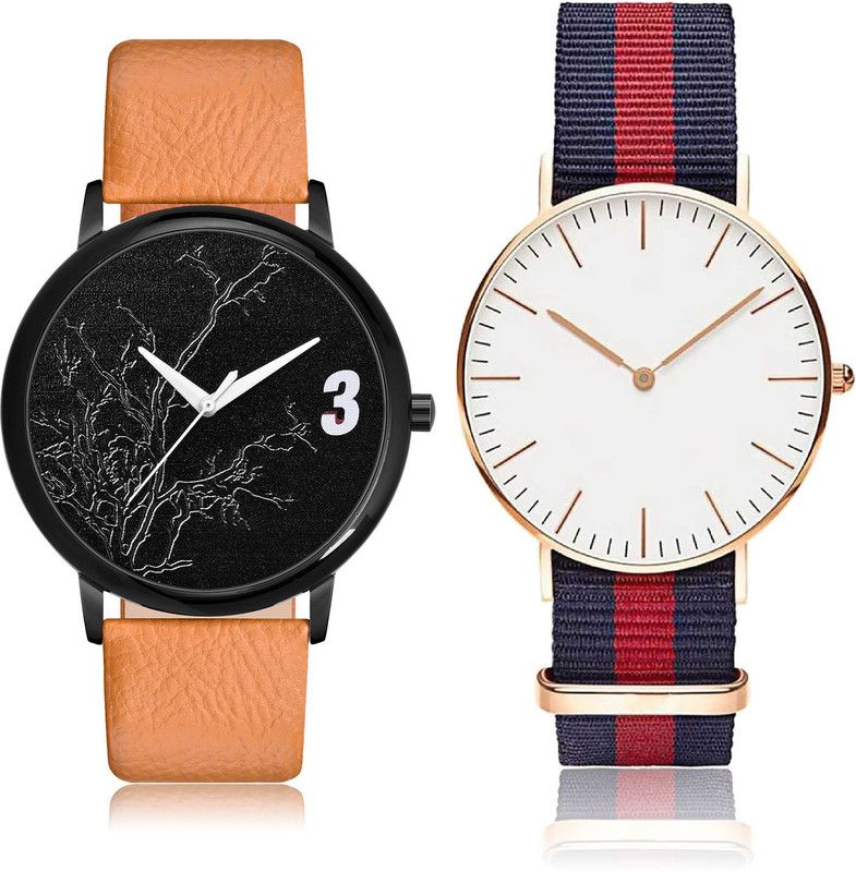 Analog Watch - For Men Treading Heart 2 Watch Combo For Boys And Men - BM26-BC3