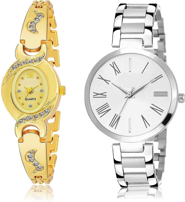 combo watch Analog Watch - For Women Brand New Rich Chain Combo Watch For Girls And Women - G442-G300