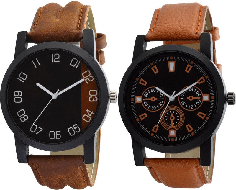 combo watch Analog Watch - For Girls Latest Quartz Analogue Brown Color Boys And Men Watch - B36-B31 (Combo Of 2 )