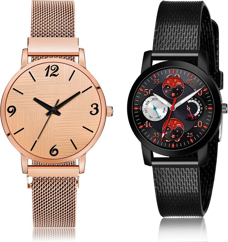 Analog Watch - For Women Contemporary Designer 2 Watch Combo For Women And Girls - GM223-(50-L-10)