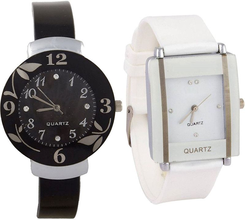 Analog Watch - For Women Brand New Analogue Black And White Color Combo Watch (G24-G17) For Girls And Women
