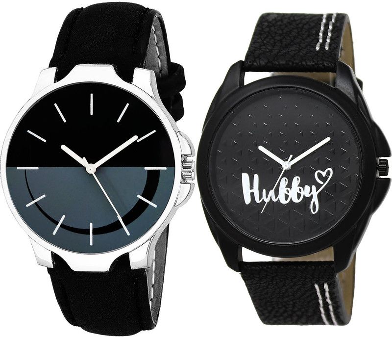 combo watch Analog Watch - For Girls Classical Quartz Hubby Analogue Black Color Boys And Men Watch - B111-BL46.31 (Combo Of 2 )