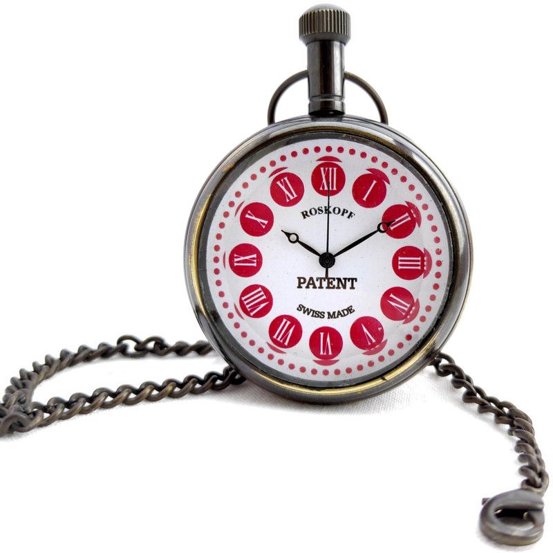 k.v handicrafts Antique Brass Gandhi Watch K-BA-50-P-00051 Antique Brass Pocket Watch Chain