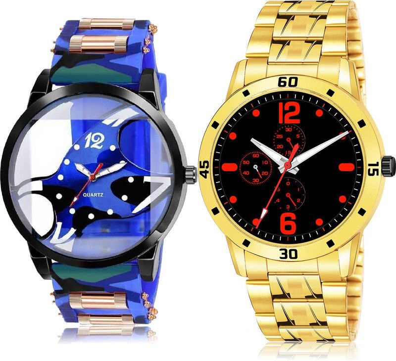 Analog Watch - For Men Modern Italian Designer 2 Watch Combo For Boys And Men - BC60-(69-S-21)