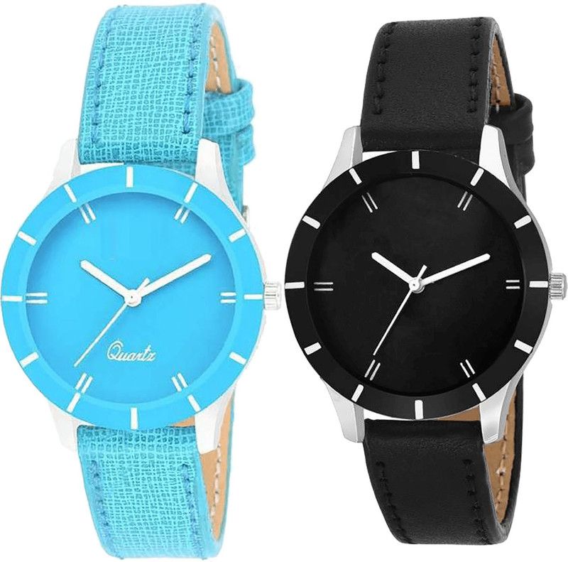combo watch Analog Watch - For Girls Treading Technology Analogue Blue And Black Color Girls And Women Watch - G269-G268 (Combo of 2 )