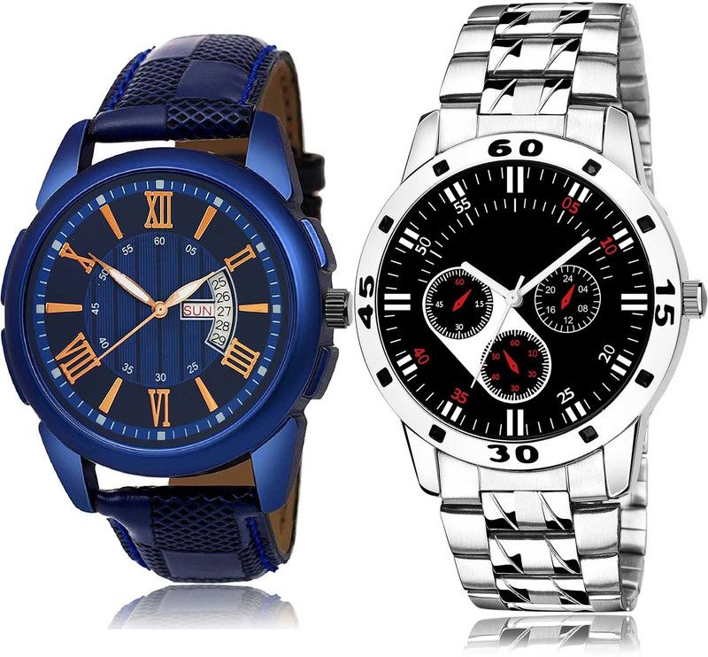 combo watch Analog Watch - For Boys New Style Day And Date And Chain Watch Combo Watch For Boys And Men - BRM1-B947