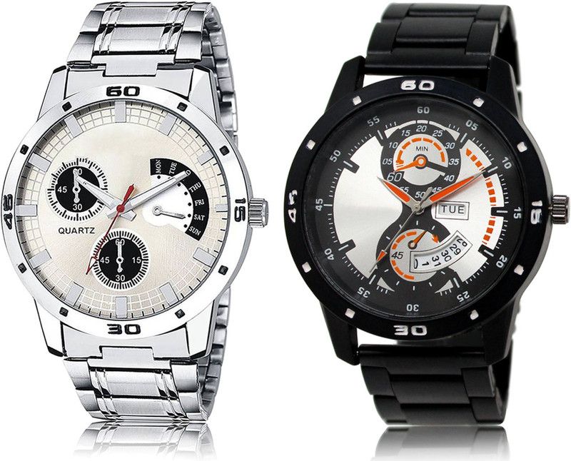 New Latest Designer Combo of 2 Analog Watch - For Men LR101-LR107