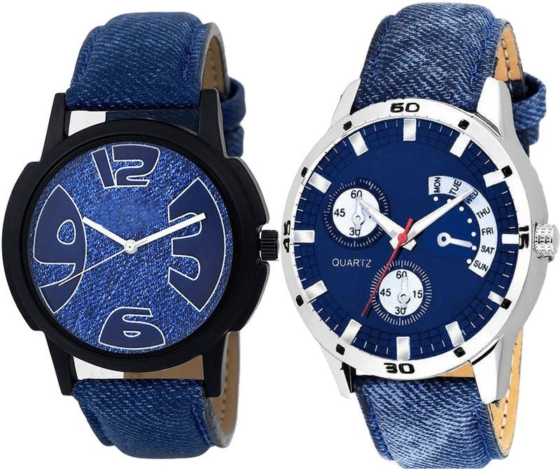 combo watch Analog Watch - For Girls Best Style Analogue Blue Color Boys And Men Watch - B9-B57 (Combo Of 2 )