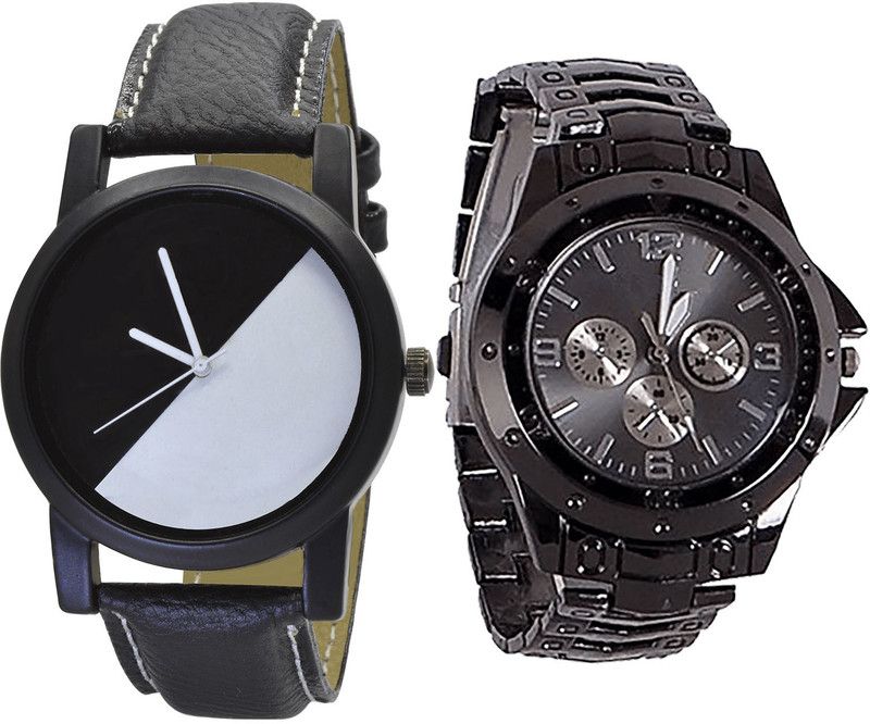combo watch Analog Watch - For Girls New Royal Analogue Black Color Boys And Men Watch - B32-B70 (Combo Of 2 )