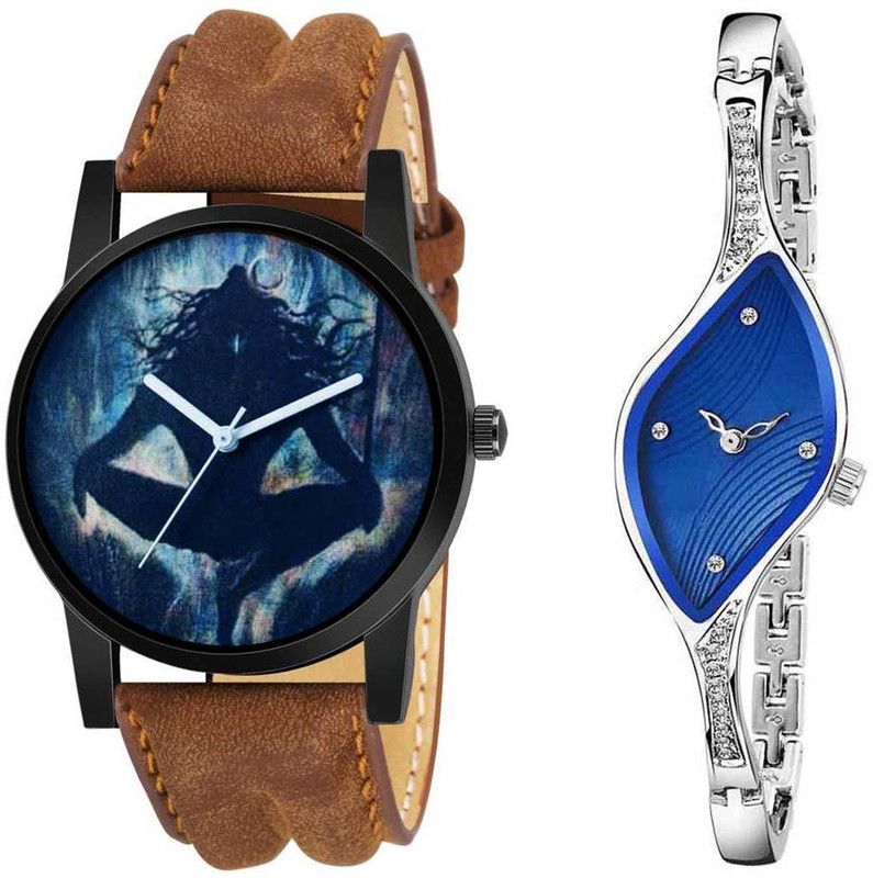 BLUE DHYANI LR1 B. & RAGA BLUE Analog Watch - For Men & Women BLUE DHYANI COMBO WATCH FOR MEN AND WOMEN