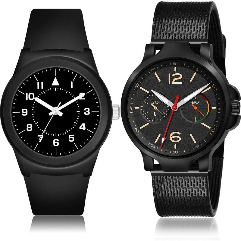 Analog Watch - For Boys Classical Fancy 2 Watch Combo For Boys And Men - BM118-(64-S-10)