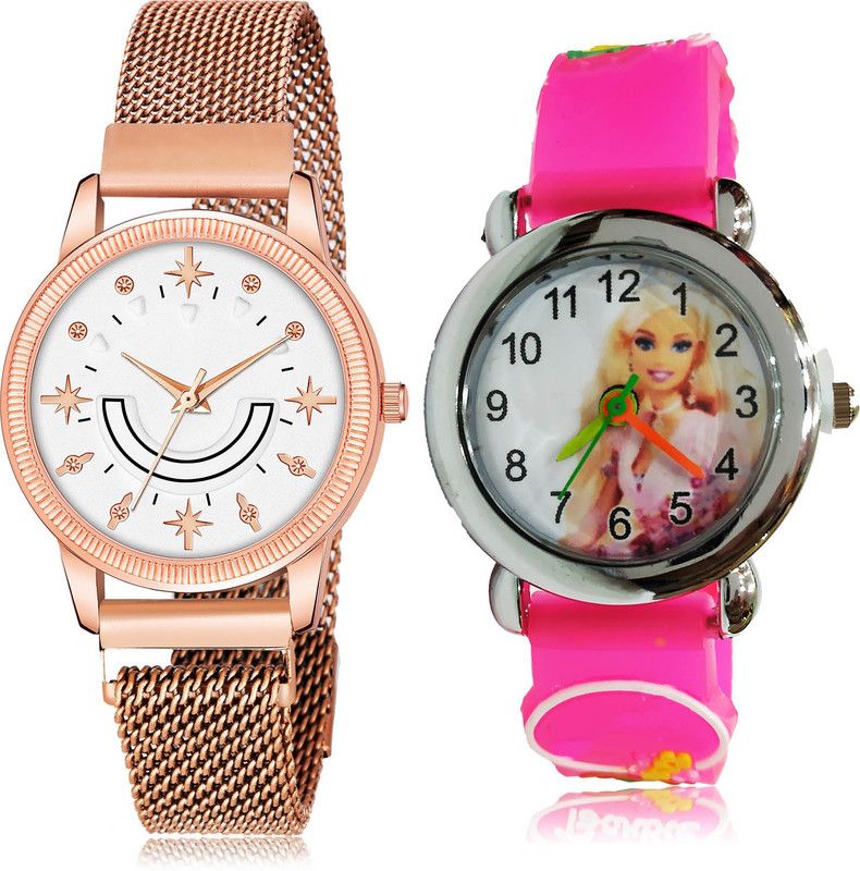 Analog Watch - For Girls Classical Quartz 2 Watch Combo For Women And Girls - GW70-GC44